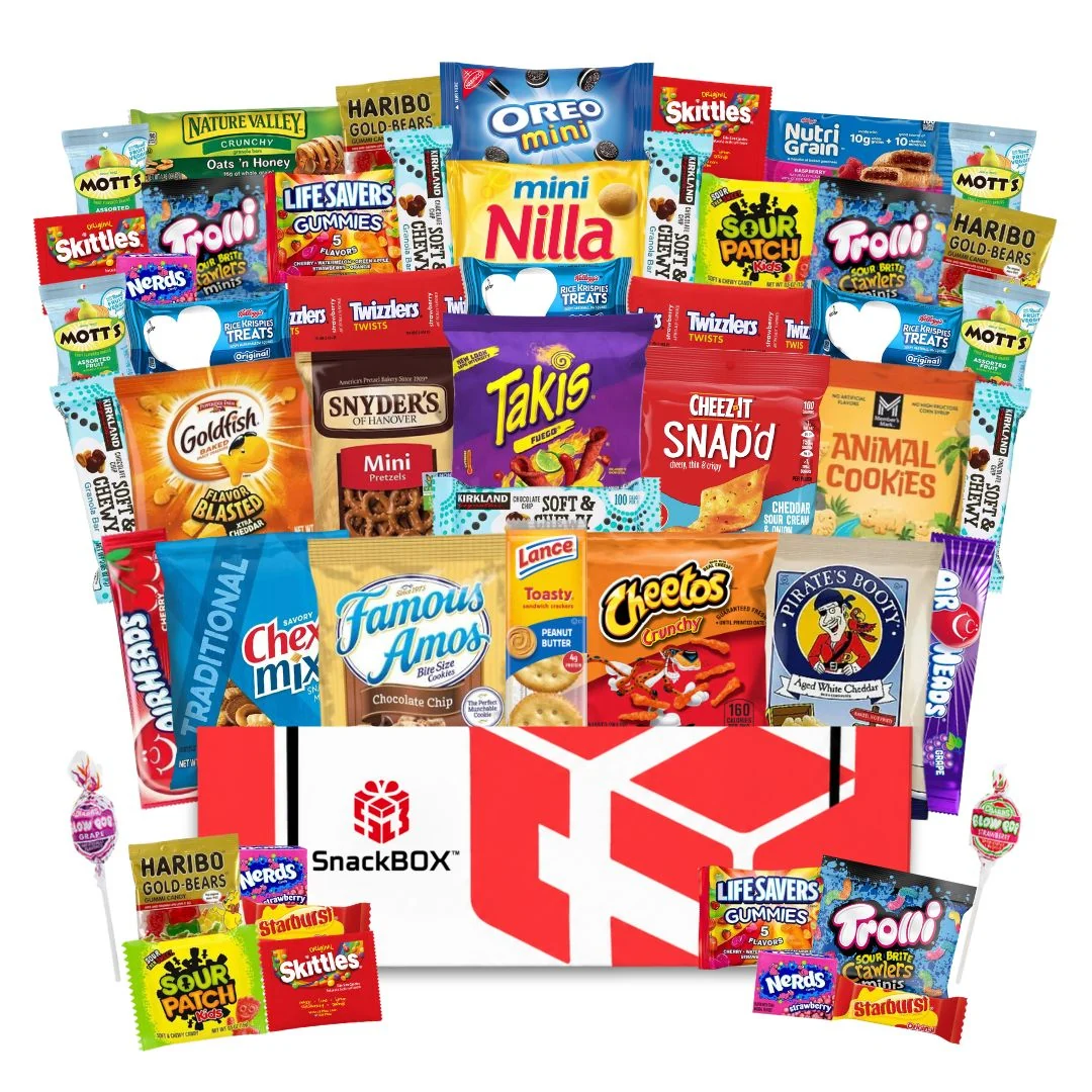 Flavor Fusion Variety Snack Box Care Package (50 Snacks)