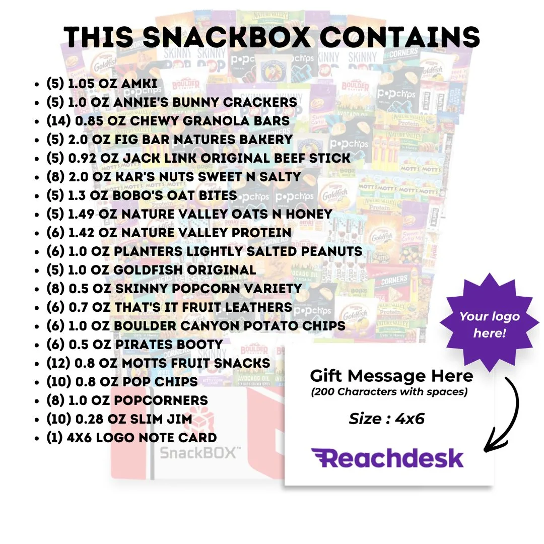 HEALTHY Office Variety Catering Care Package (135 Snacks) + Logo Note Card - Image 2