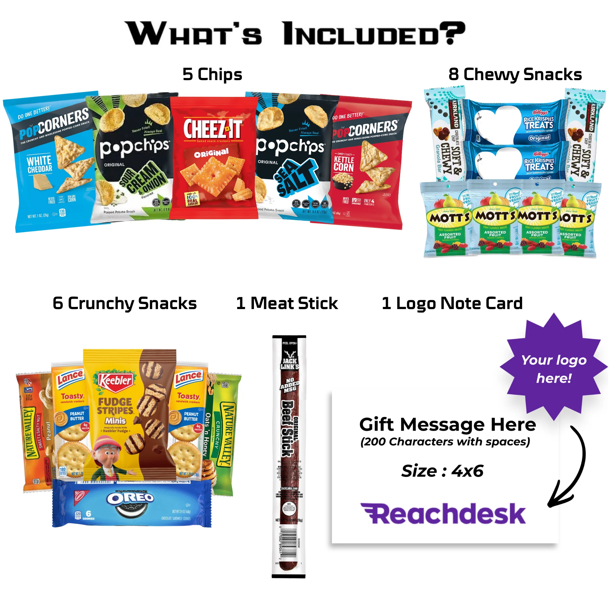 Sweet & Salty Care pacakge (20 Snacks) + Logo Note Card - Image 2