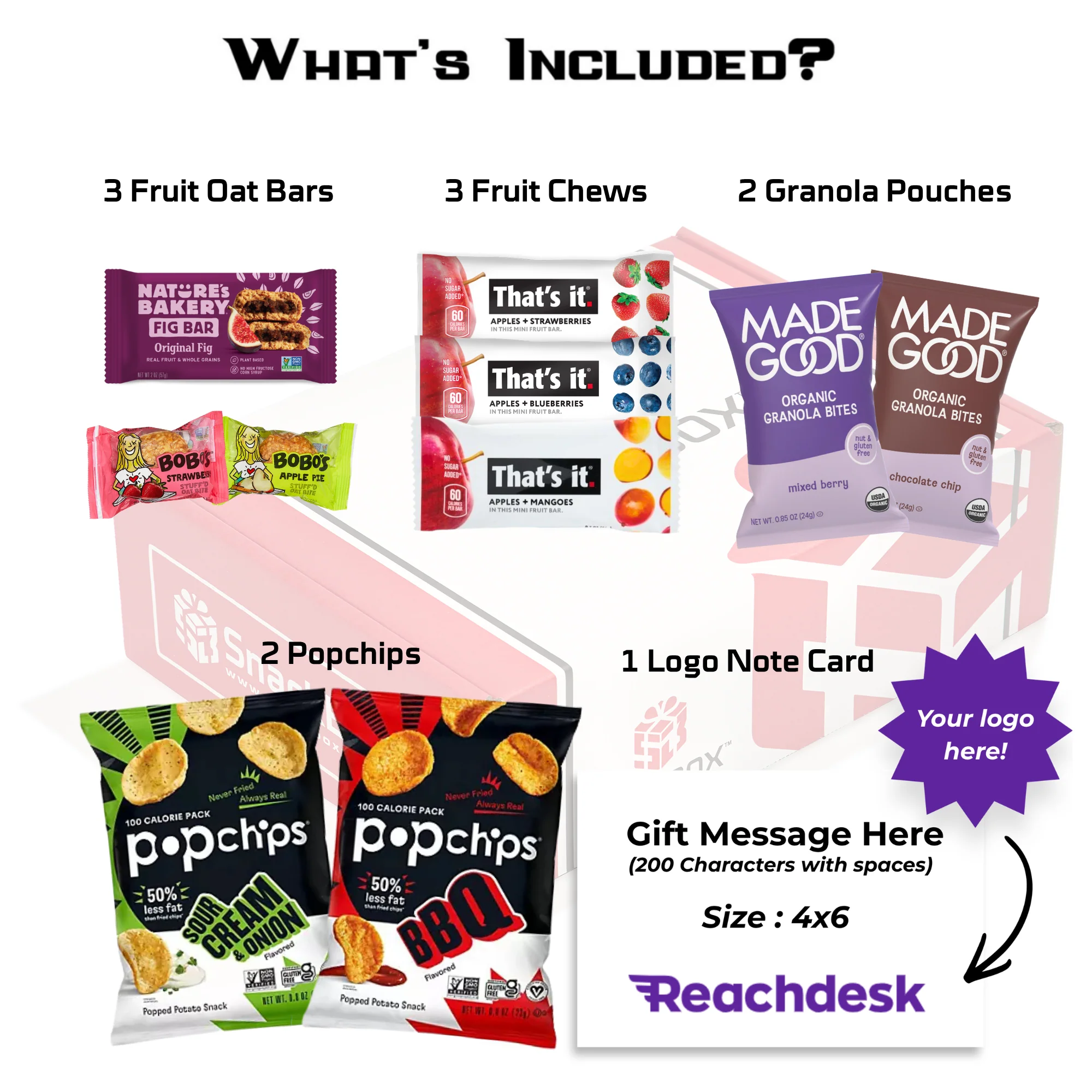Vegan Care Package (10 Snacks) + Logo Note Card - Image 2